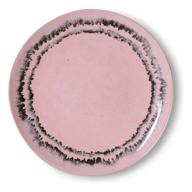 Dessertteller aus Keramik Bubble - 2er-Set | Rosa