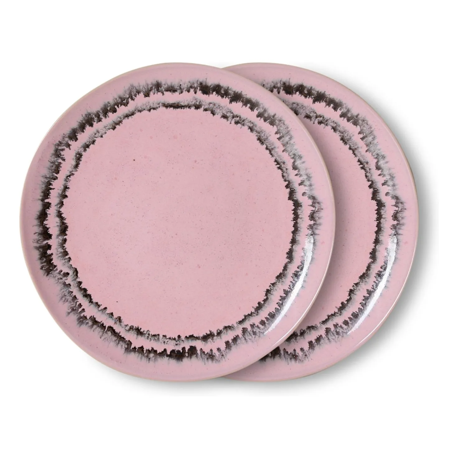 Assiettes à dessert en céramique Bubble - Set de 2 | Rose- Image produit n°0