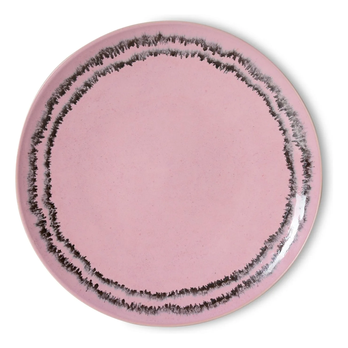 Bubble ceramic dinner plates - Set of 2 | Pink- Product image n°1