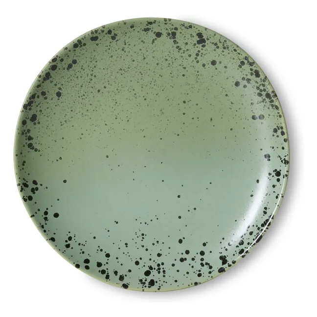 Platos de postre de cerámica Fleck - Lote de 2 | Verde Pálido