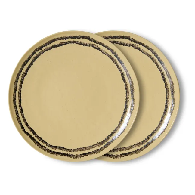 Vanilla ceramic dinner plates - Set of 2 | Vanilla