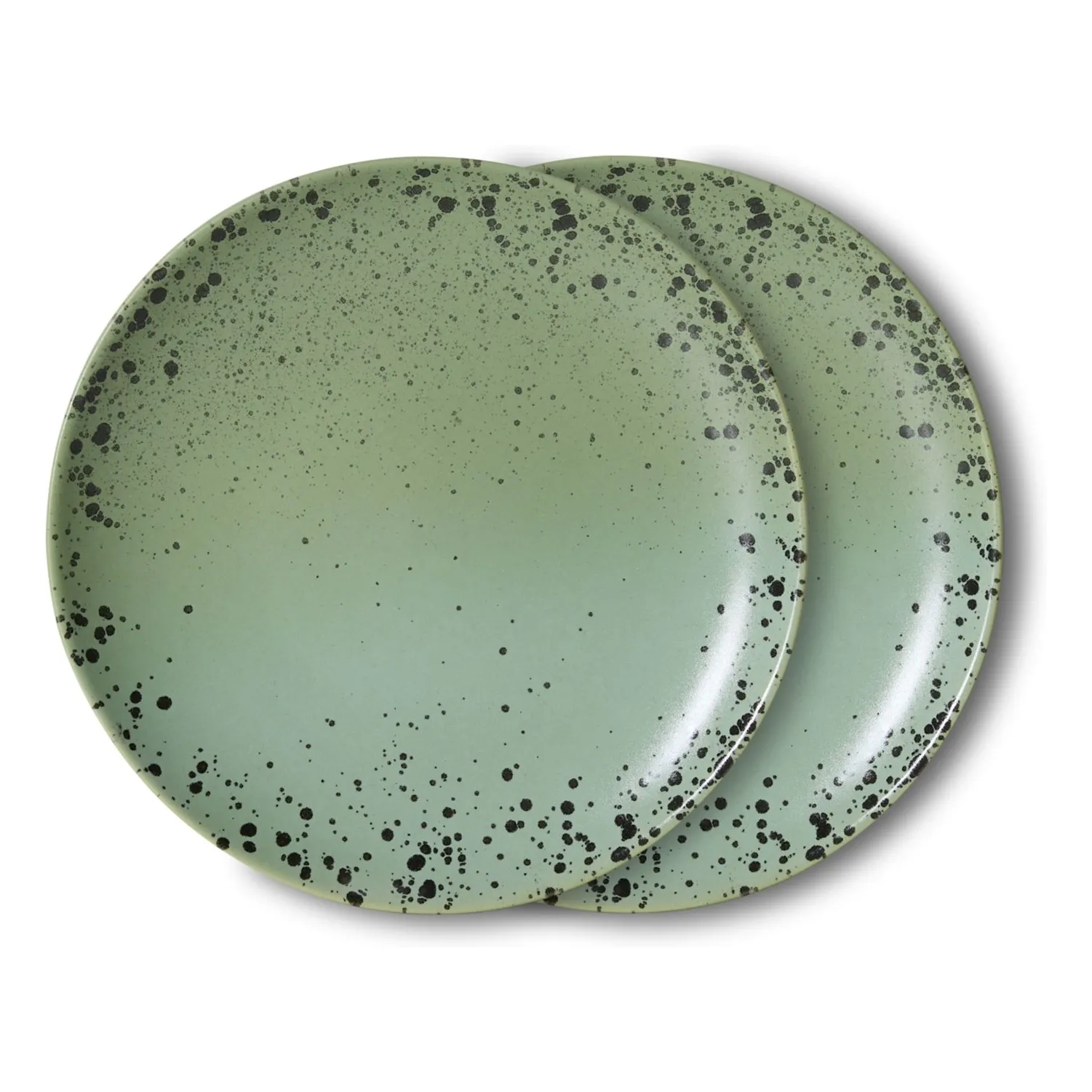 Assiettes à dessert en céramique Fleck - Set de 2 | Vert pâle- Image produit n°0