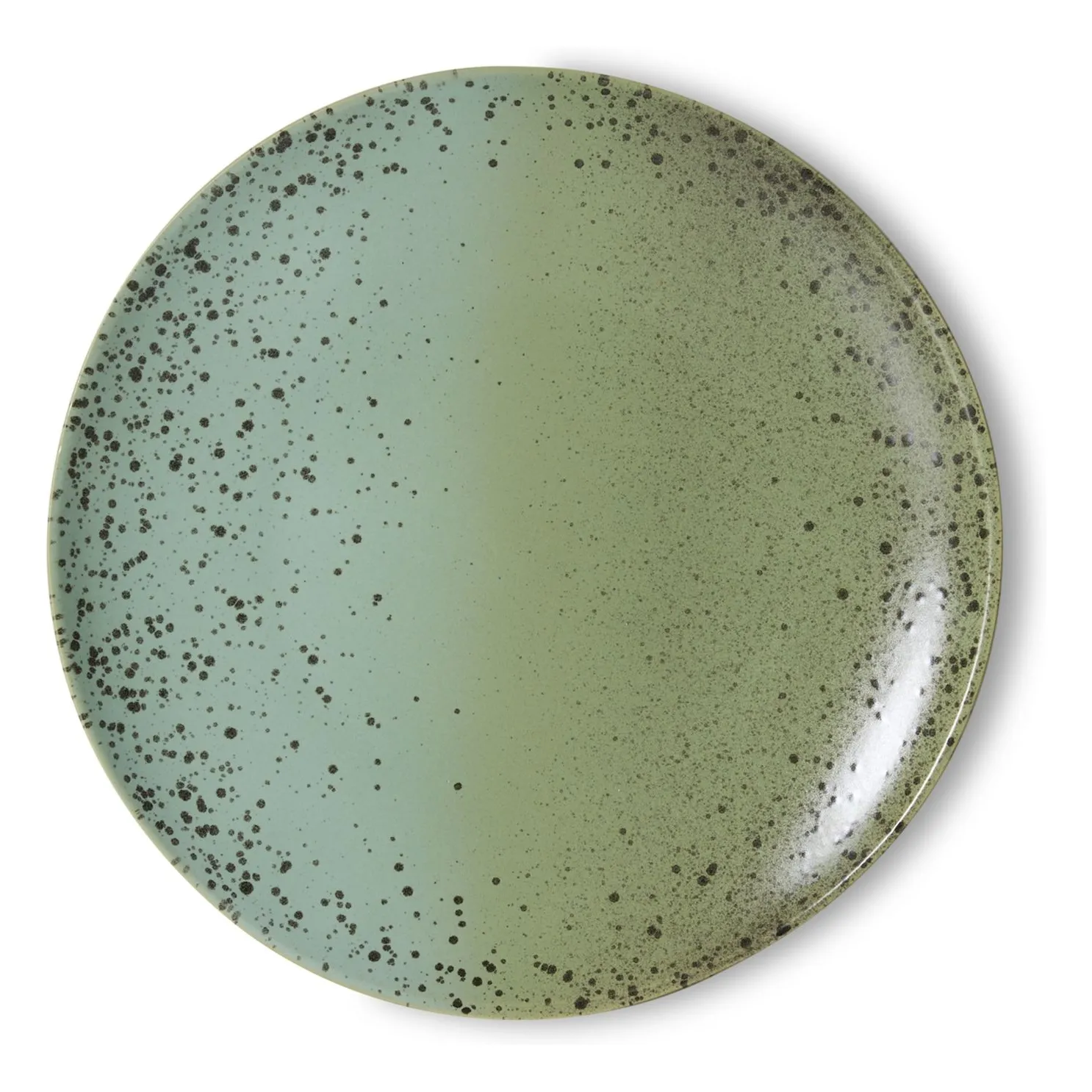 Fleck ceramic dinner plates - Set of 2 | Pale green- Product image n°1