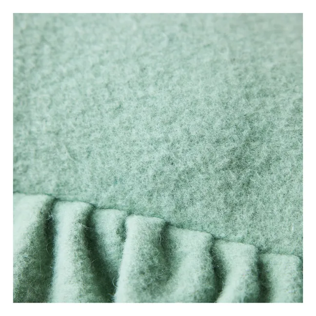 Coussin à volant en feutrine | Menthe glaciale