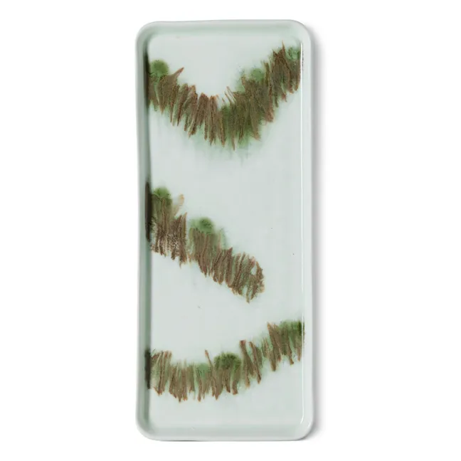 Tide ceramic cake dish | Pale blue