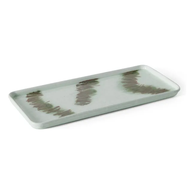 Tide ceramic cake dish | Pale blue