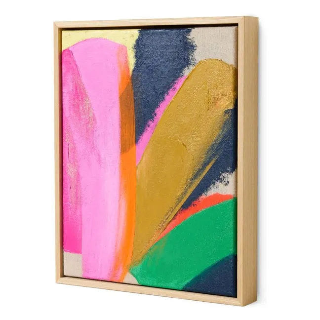 Peinture abstraite encadrée Bright Lights | Rose