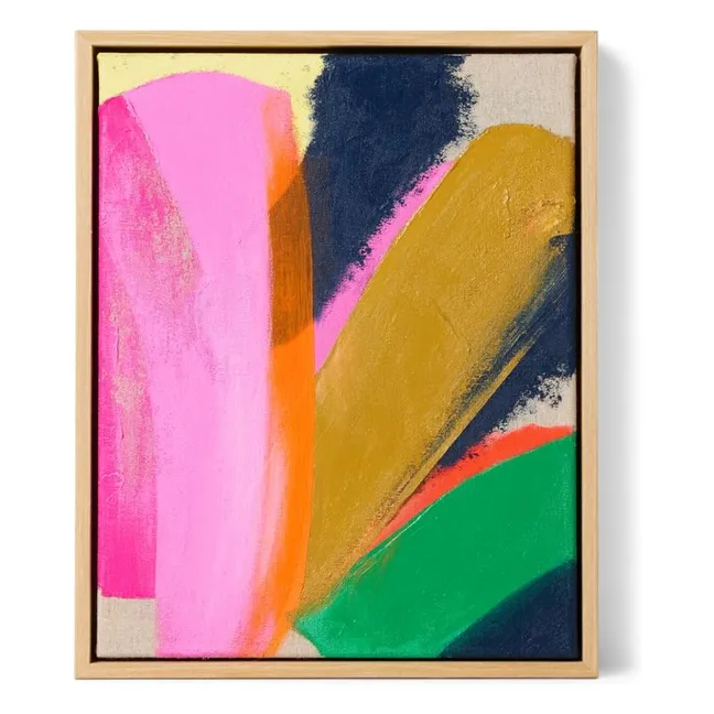 Peinture abstraite encadrée Bright Lights | Rose