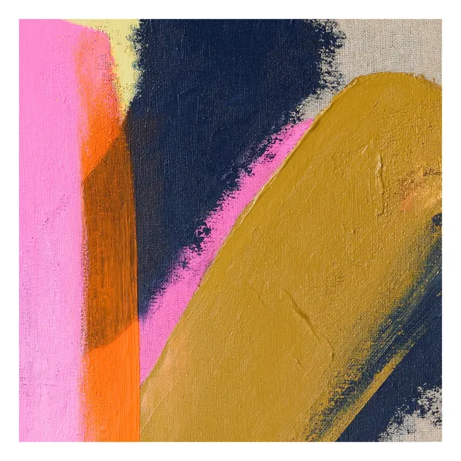 Peinture abstraite encadrée Bright Lights | Rose