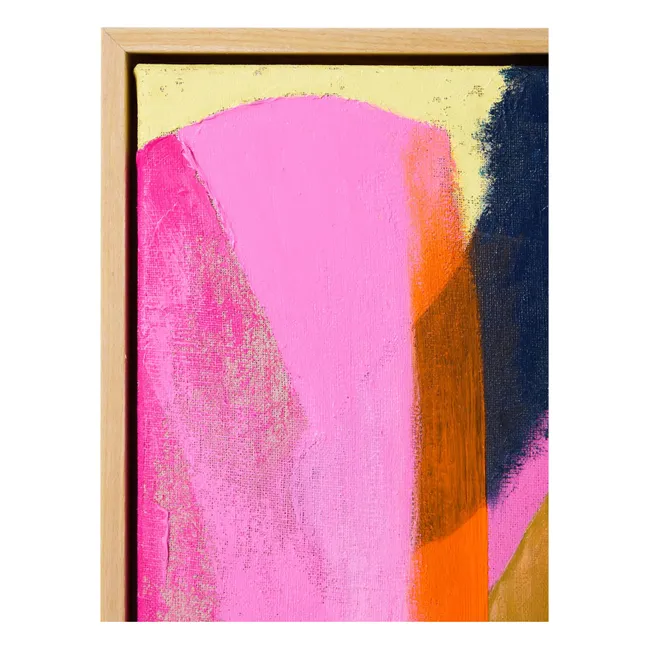 Peinture abstraite encadrée Bright Lights | Rose
