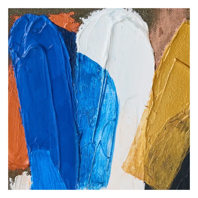Peinture abstraite encadrée Moonlight Strokes | Bleu