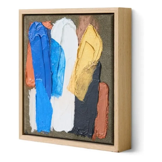 Peinture abstraite encadrée Moonlight Strokes | Bleu