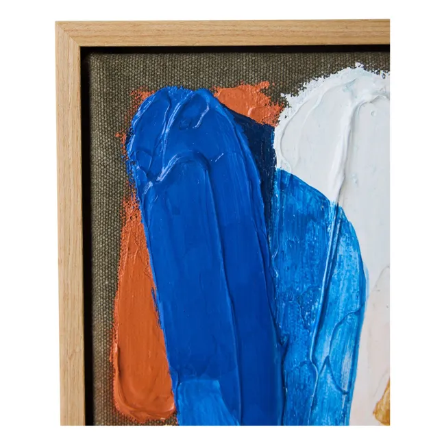 Peinture abstraite encadrée Moonlight Strokes | Bleu