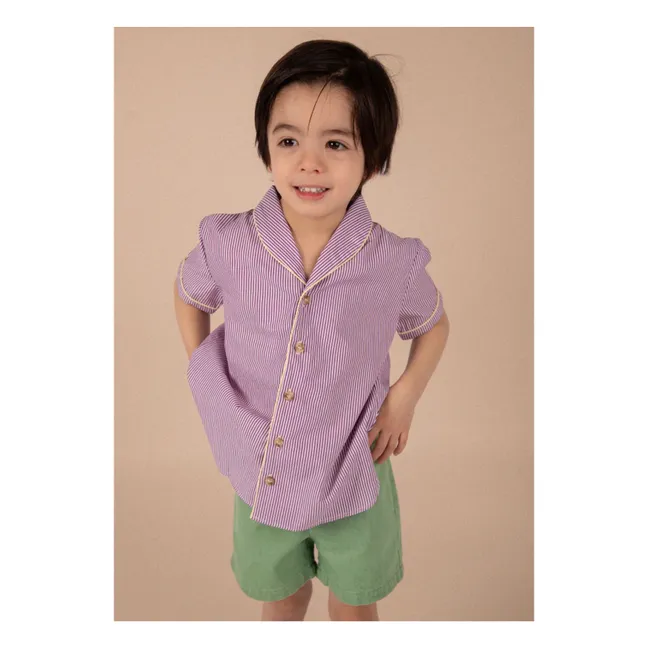 Chemise Paco Rayée | Violet