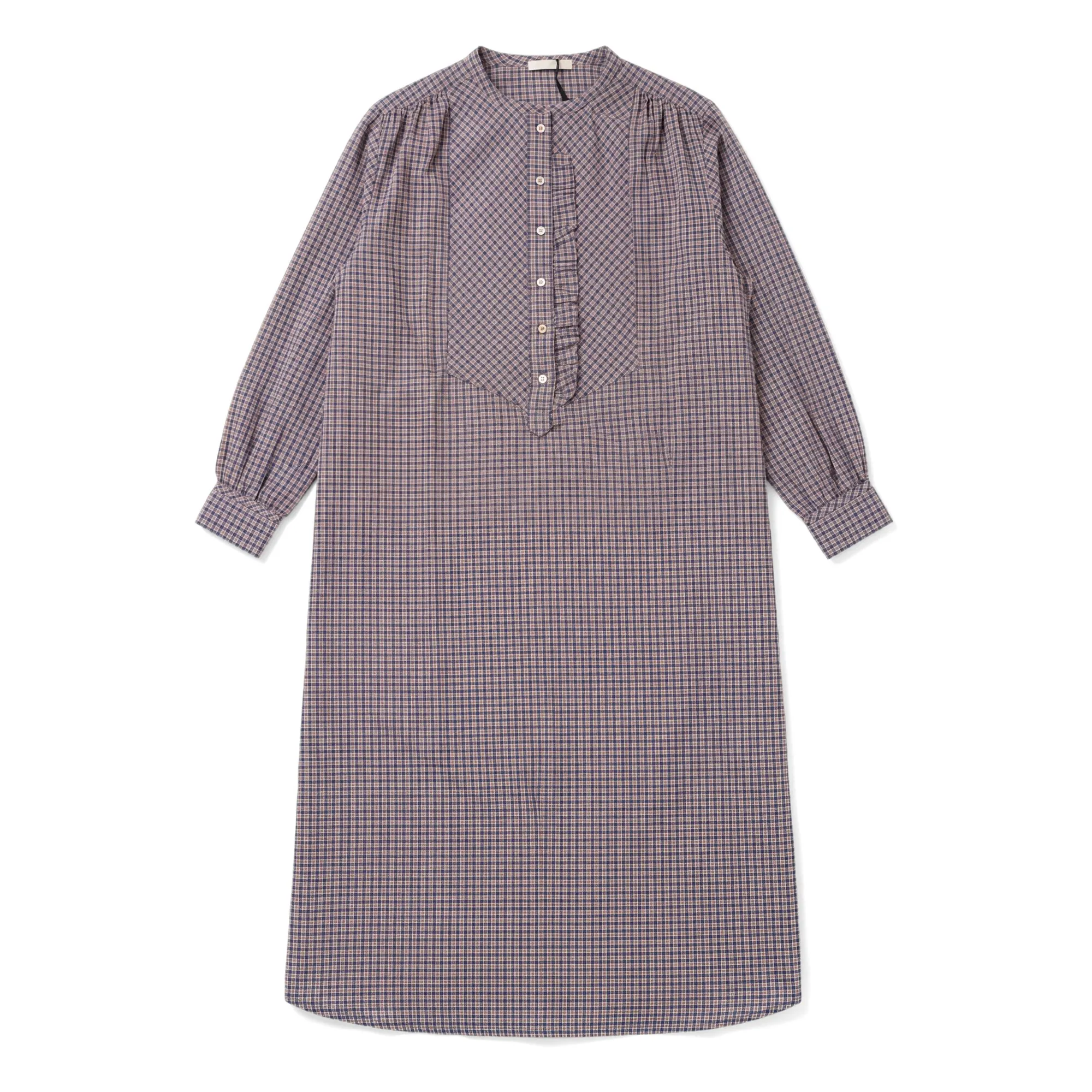 Hod Purple Sally Cotton Check Dress