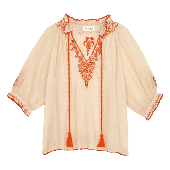 Blouse Talia Coton | Corail Orange