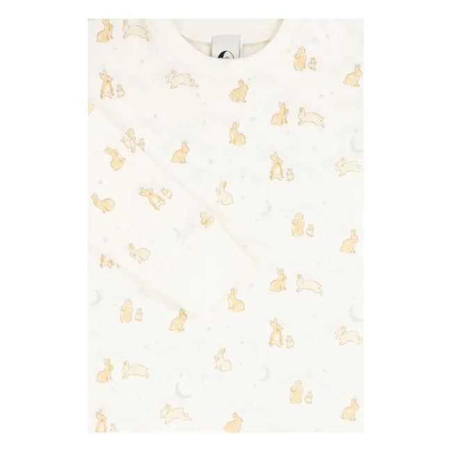 Pyjama Lapins Coton Bio | Ecru