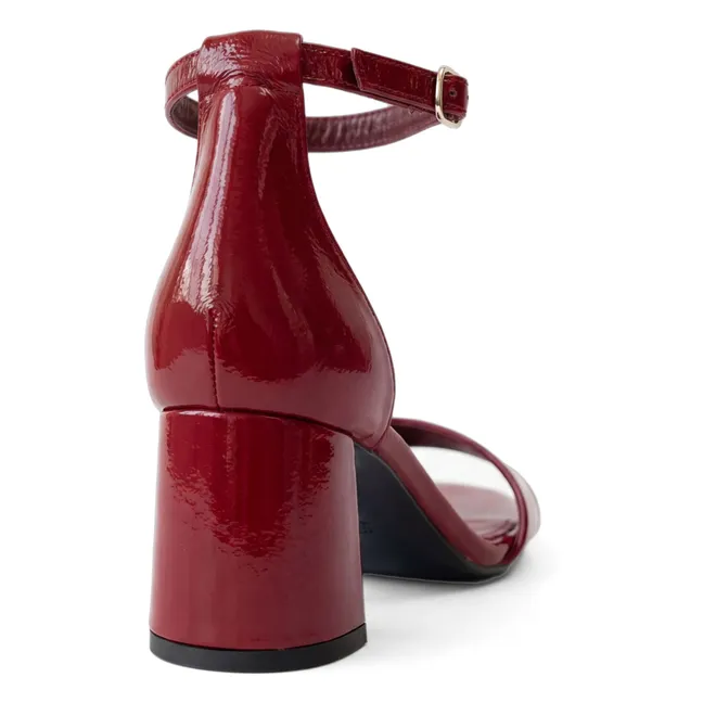 Sandals n°595 Patent leather | Cherry red