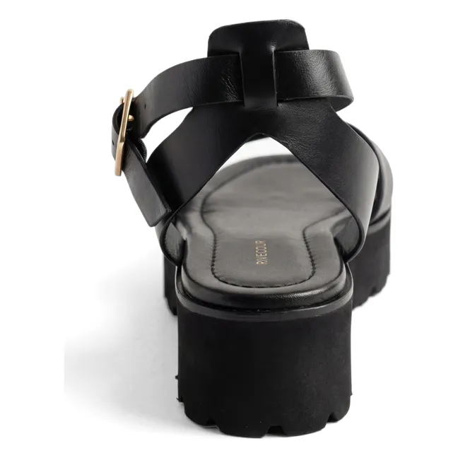 Sandales n°214 Cuir | Noir