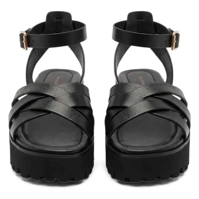 Sandales n°214 Cuir | Noir