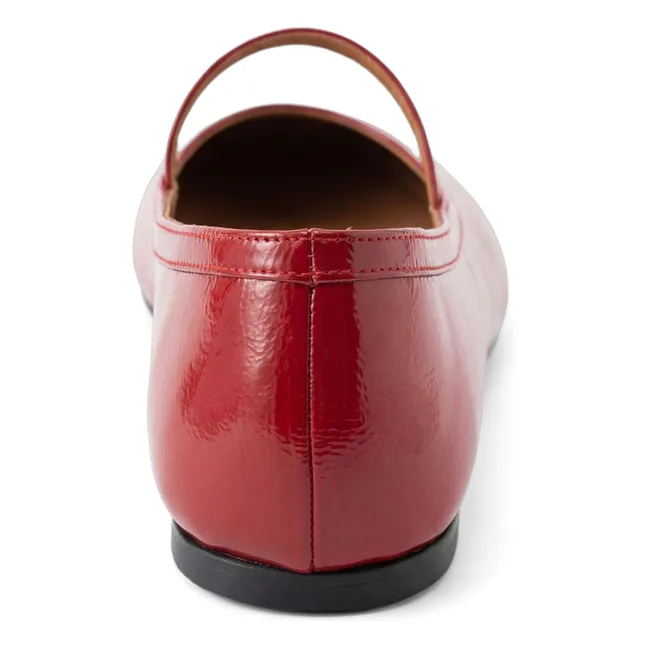 Ballerinas Nr. 136 Lackleder | Kirschrot