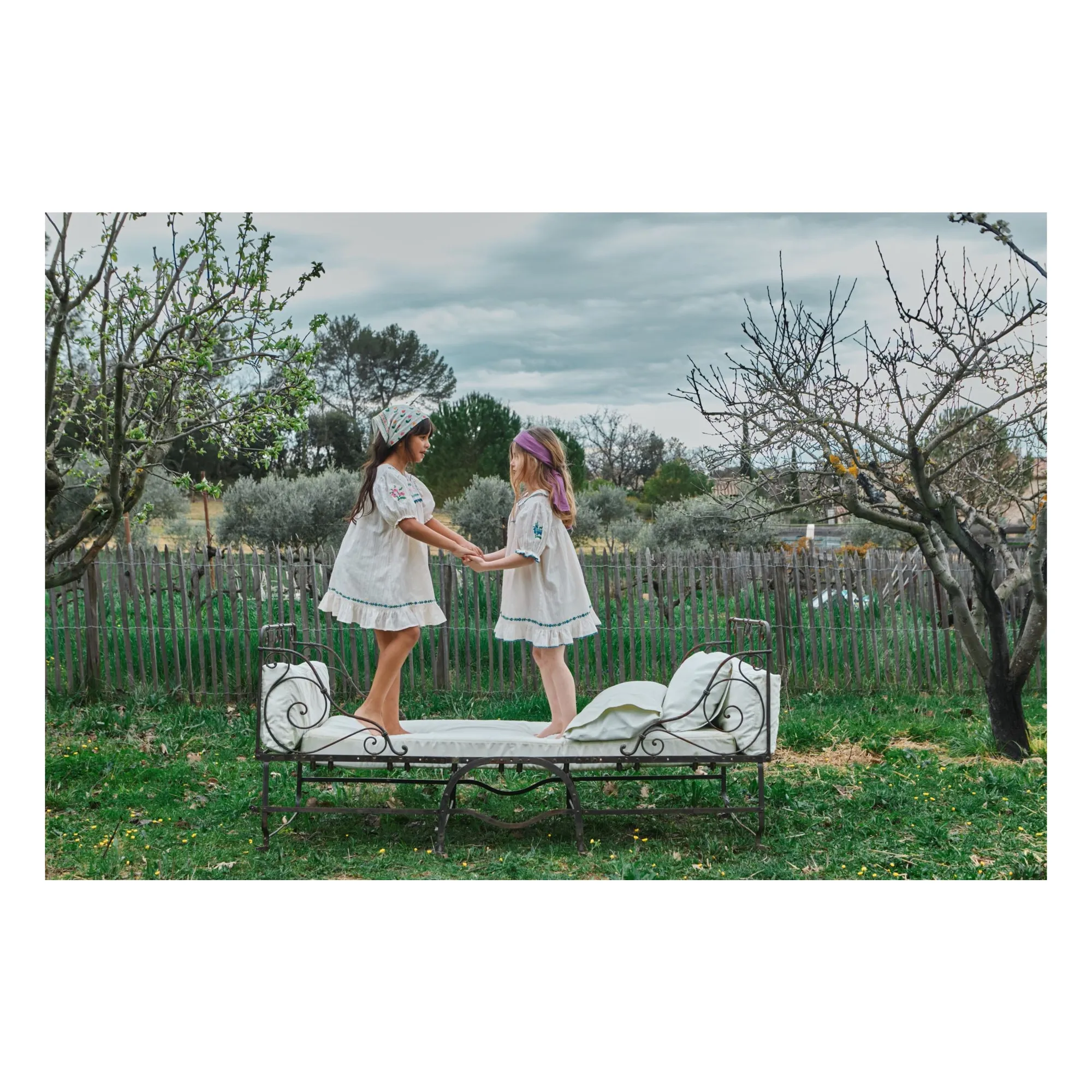 Robe Col Claudine Brodée | Crème- Image produit n°2