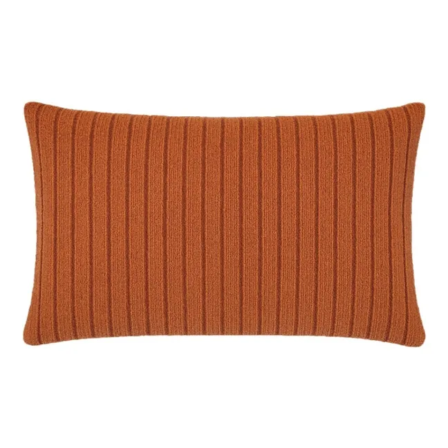 Striped outdoor cushion cover  | Terracotta