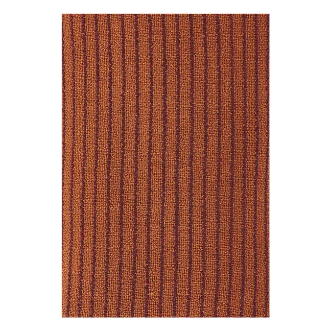 Striped outdoor cushion cover  | Terracotta