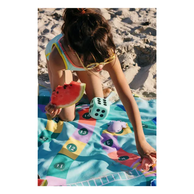 Serviette de plage en microfibre Echelle et Serpent | Bleu