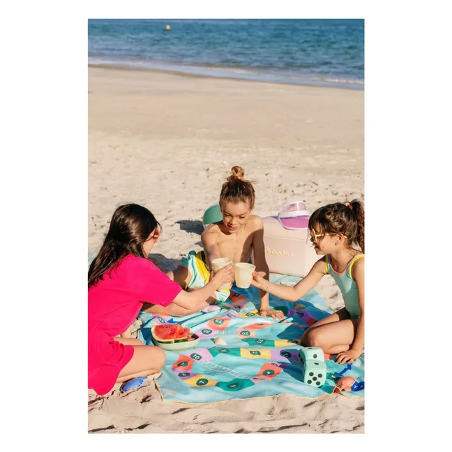 Serviette de plage en microfibre Echelle et Serpent | Bleu