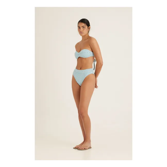 Haut de Maillot Vichy Bustier | Bleu