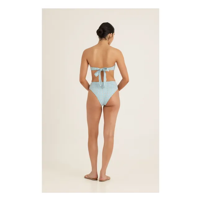 Haut de Maillot Vichy Bustier | Bleu