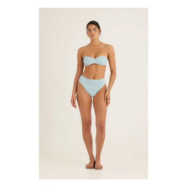 Haut de Maillot Vichy Bustier | Bleu