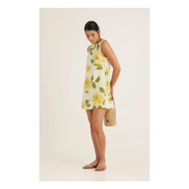 Linen Shift Dress | Yellow