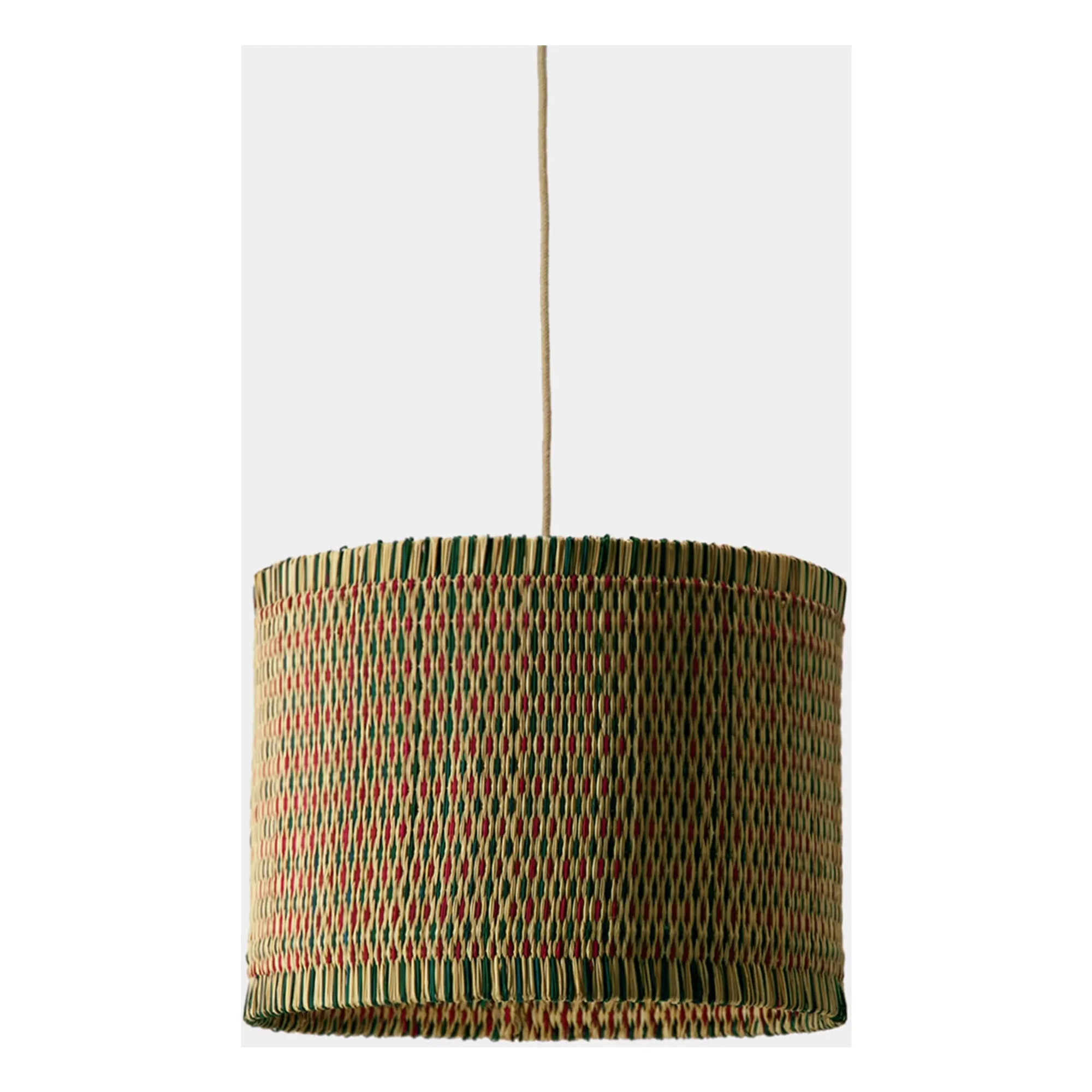 Suspension en osier tressé Coruche | Vert- Image produit n°2