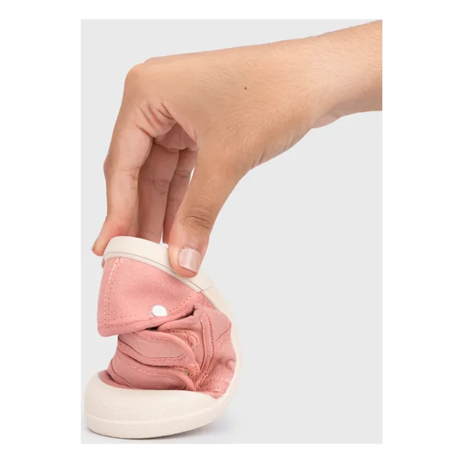 Sneaker mit doppeltem Klettverschluss Lona | Blassrosa