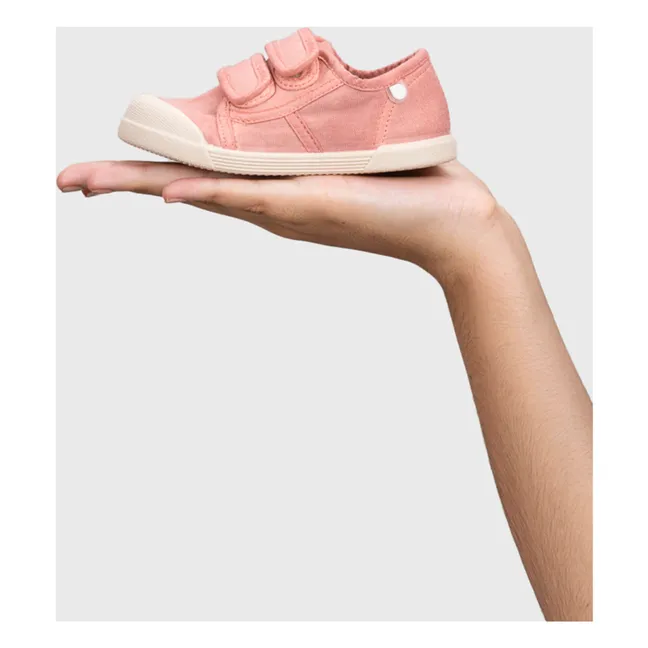 Sneaker mit doppeltem Klettverschluss Lona | Blassrosa