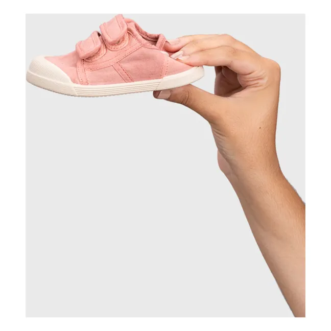 Sneaker mit doppeltem Klettverschluss Lona | Blassrosa