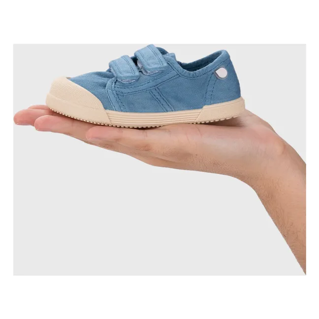 Sneaker mit doppeltem Klettverschluss Lona | Azurblau