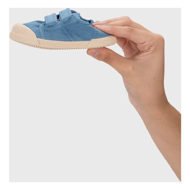 Sneakers Lona Double Scratch | Blu acqua