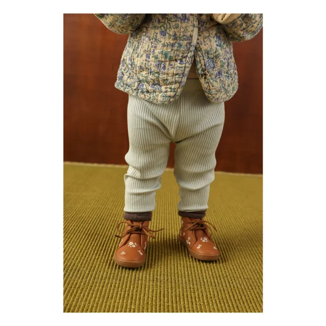 Baskets Lacets Raoul Fleurs | Camel