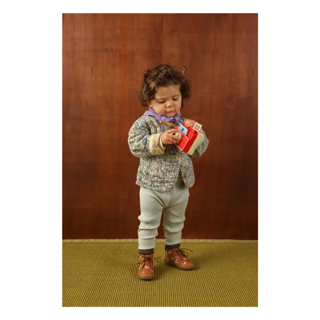 Baskets Lacets Raoul Fleurs | Camel