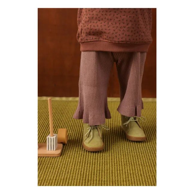 Raoul - Sneakers allacciate in pelle scamosciata | Verde mandorla