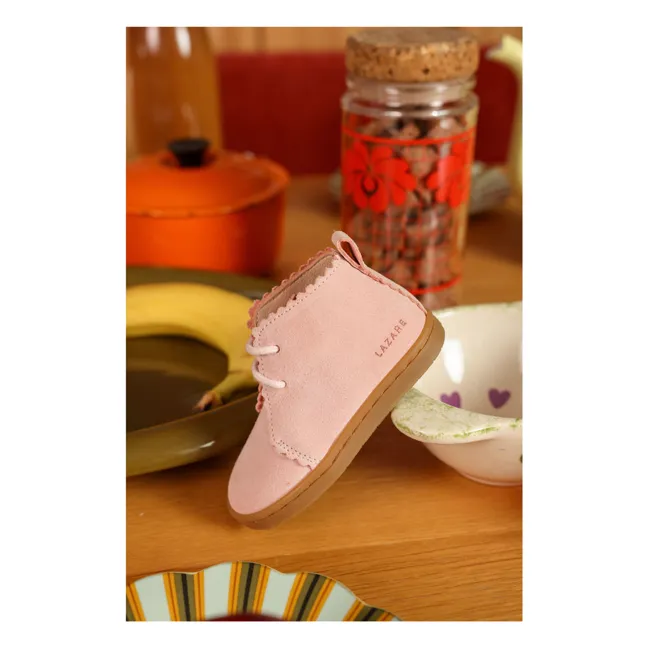 Zapatillas con cordones de ante Feston Raoul | Rosa empolvado