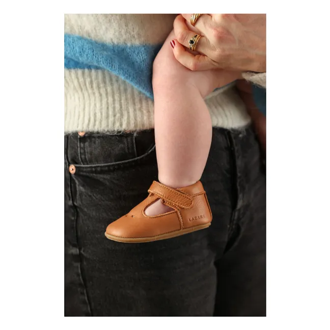 Chaussons Scratchs César Etoiles | Camel