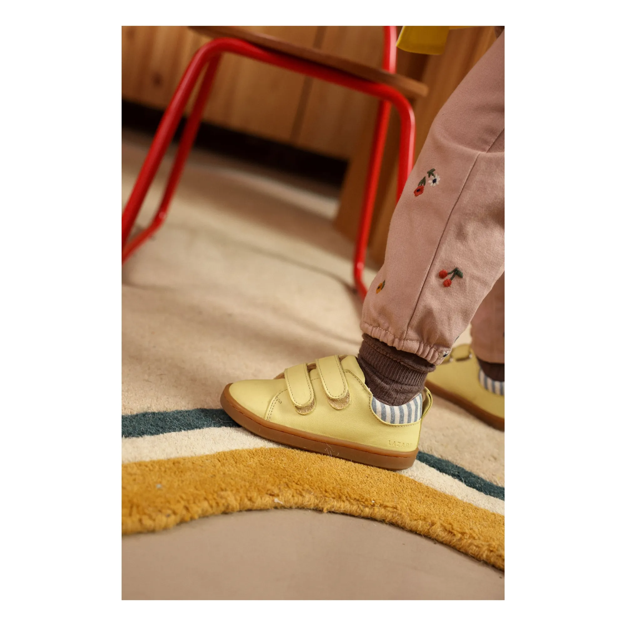 Baskets Scratchs Mahaut Rayées | Jaune pâle- Image produit n°10
