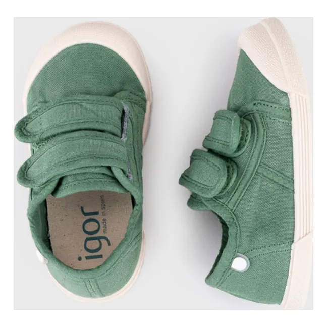 Sneakers Lona Double Scratch | Verde kaki chiaro