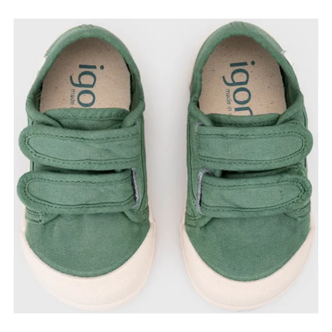Sneakers Lona Double Scratch | Verde kaki chiaro