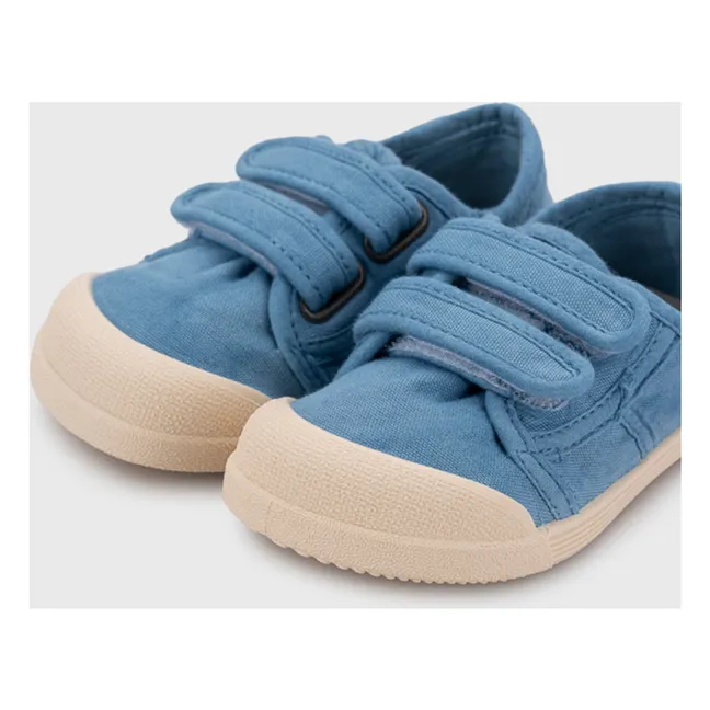 Sneakers Lona Double Scratch | Blu acqua