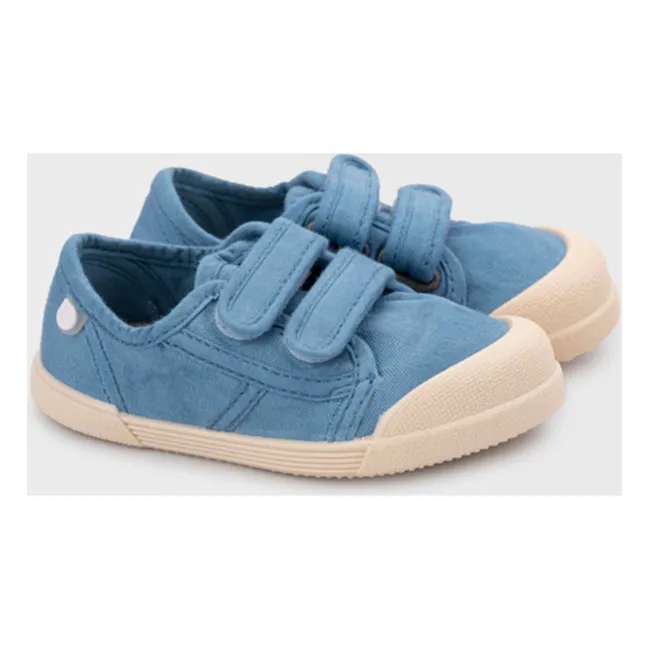 Sneakers Lona Double Scratch | Blu acqua